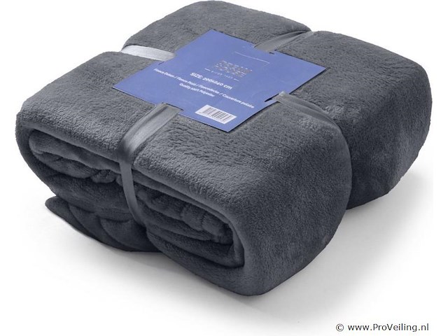 Fleecedeken 150x200cm zwart - afbeelding 6 van  7