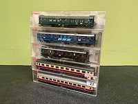 Fleischmann 2x 5161 / 5890 / 5128 / 5156 modeltrein wagon (5x)