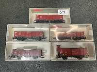 Fleischmann 3x 5205 / 5811 / 5365 modeltrein wagon (5x) - afbeelding 2 van  8