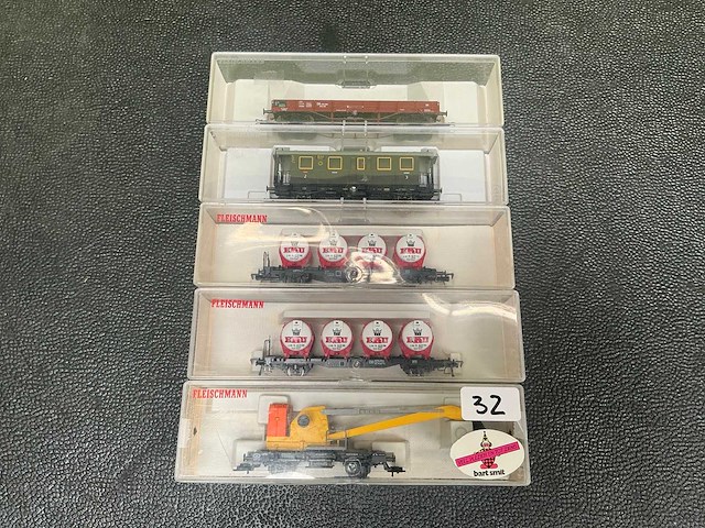 Fleischmann 5019 / 5262 / 5093 / 2x 5231 modeltrein wagon (5x) - afbeelding 2 van  8