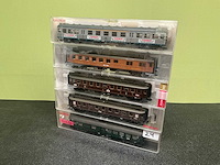 Fleischmann 5127 / 5853 / 5681 / 5899 /5153 modeltrein wagon (5x)