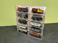 Fleischmann 5203 / 5365 / 5356 / 3604 / 5825 / 5851 / 5833 / 5053 / 5359 / 5350 modeltrein wagon (10x) - afbeelding 1 van  13