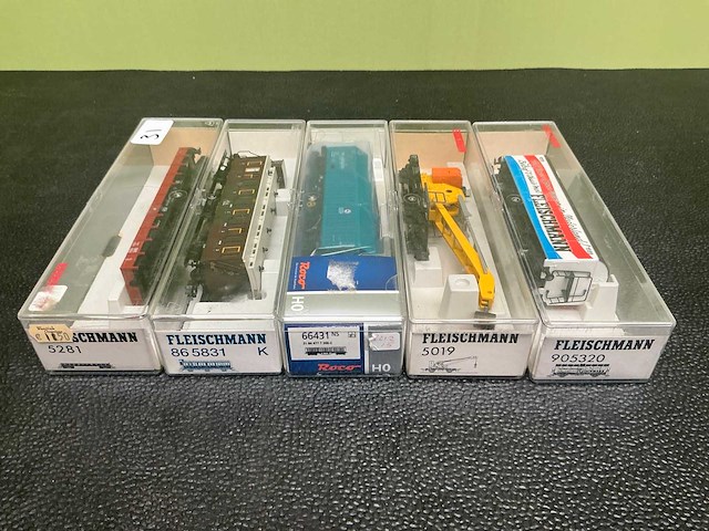Fleischmann 5281 / 5019 / 905320 / 86 5831 / 66431 modeltrein wagon (5x) - afbeelding 8 van  8