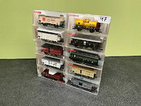 Fleischmann 5354 / 5348 / 5806 / 5365 / 5845 / 5092 / 5765 / 5863 / 5826 / 5358 modeltrein wagon (10x) - afbeelding 1 van  13
