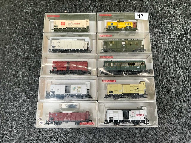 Fleischmann 5354 / 5348 / 5806 / 5365 / 5845 / 5092 / 5765 / 5863 / 5826 / 5358 modeltrein wagon (10x) - afbeelding 6 van  13