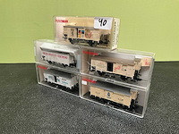 Fleischmann 5833 / 5362 / 5359 / 5867 / modeltrein wagon (5x) - afbeelding 1 van  8
