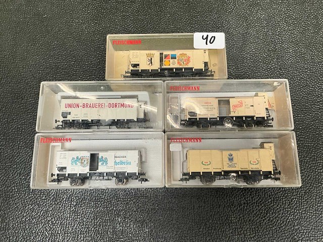 Fleischmann 5833 / 5362 / 5359 / 5867 / modeltrein wagon (5x) - afbeelding 2 van  8