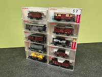 Fleischmann 5863 / 5202 / 5439 / 5840 / 5053 / 5411 / 5408 / 5676 / 5090 / 5864 modeltrein wagon (10x) - afbeelding 1 van  13