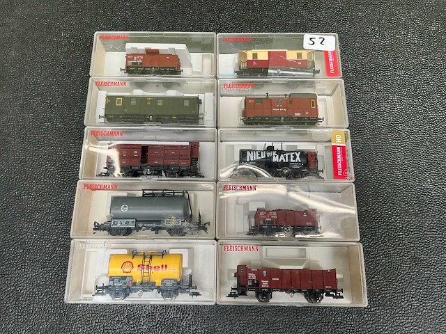 Fleischmann 5863 / 5202 / 5439 / 5840 / 5053 / 5411 / 5408 / 5676 / 5090 / 5864 modeltrein wagon (10x) - afbeelding 6 van  13