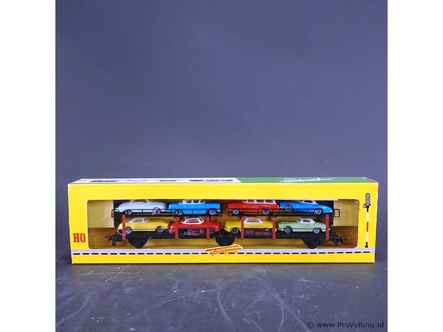 Fleischmann autotransporter beladen met 8 auto's modelnr: 1472 - afbeelding 2 van  3