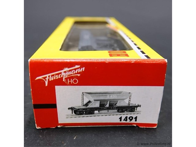 Fleischmann db zware last open trechterwagen modelnr: 1491 - afbeelding 3 van  3