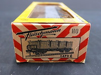 Fleischmann draagwagen van de deutsche bahn (db), beladen met vier open 'von haus zu haus' containers - afbeelding 3 van  3
