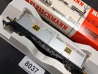Fleischmann flat wagon met twee "cro-we" containerladingen modelnr: 5235 - afbeelding 3 van  5