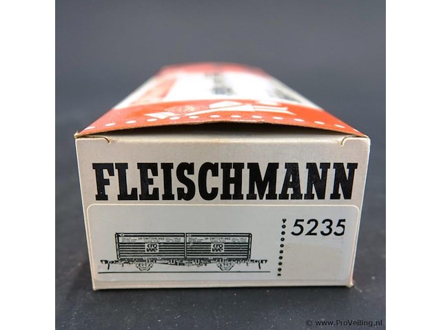 Fleischmann flat wagon met twee "cro-we" containerladingen modelnr: 5235 - afbeelding 5 van  5