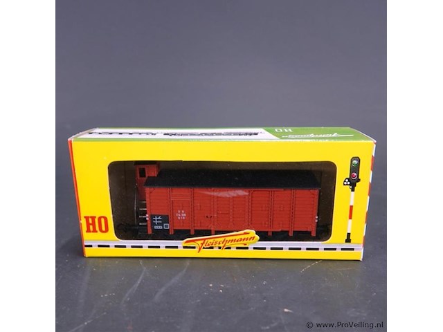 Fleischmann goederenwagen met remmershuisje van de duitse spoorwegen (db) modelnr: 1484 - afbeelding 2 van  3
