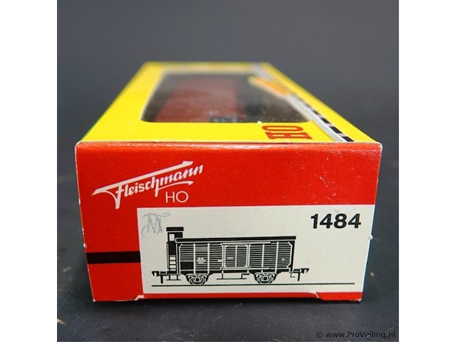 Fleischmann goederenwagen met remmershuisje van de duitse spoorwegen (db) modelnr: 1484 - afbeelding 3 van  3