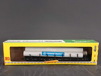 Fleischmann goederenwagon beladen met mannesmann buizen modelnr: 1486 - afbeelding 2 van  3