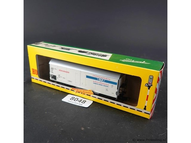 Fleischmann koelwagen ('kühlwagen') van transthermos kühlverkehr van de deutsche bundesbahn (db) modelnr: 1467 - afbeelding 1 van  3