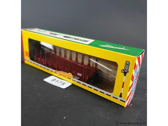 Fleischmann rongenwagen (een type open goederenwagon of platte wagen met opstaande rongen voor het vervoer van bijvoorbeeld hout of lange materialen) - afbeelding 1 van  3