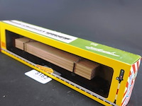 Fleischmann spooremmer/goederenwagon beladen met een houten lading - afbeelding 1 van  3