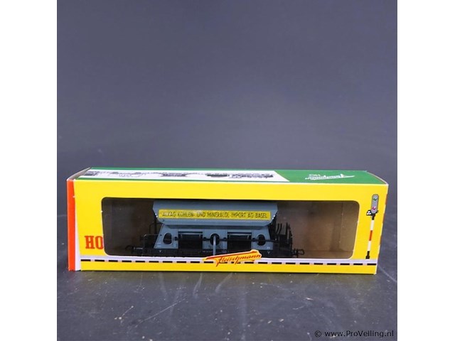 Fleischmann zelflosser met het opschrift "alkag kohlen- und mineralöl-import ag basel" van de zwitserse spoorwegen (sbb) modelnr: 1486s - afbeelding 2 van  3
