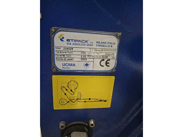 Fles etiketteer machine, etipack, junior, blauw, 2009 - afbeelding 3 van  4