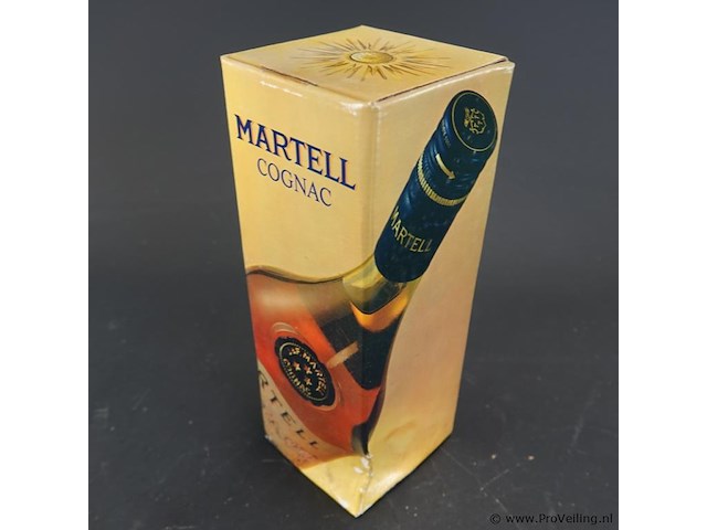 Fles martell 3 star (three star) cognac - afbeelding 5 van  5