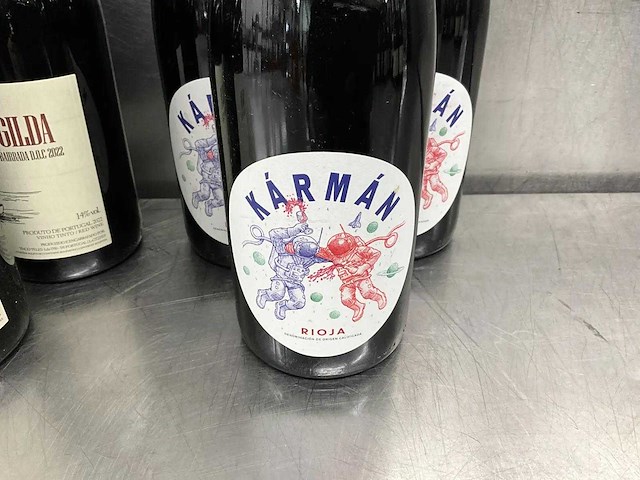 Fles rode wijn (6x) - afbeelding 1 van  1