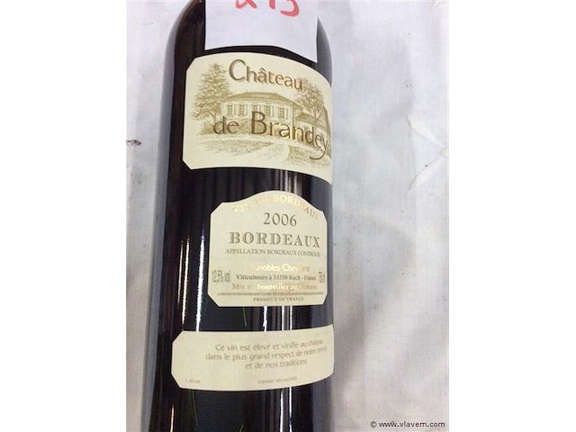 Fles wijn bordeau 2006 - afbeelding 2 van  2