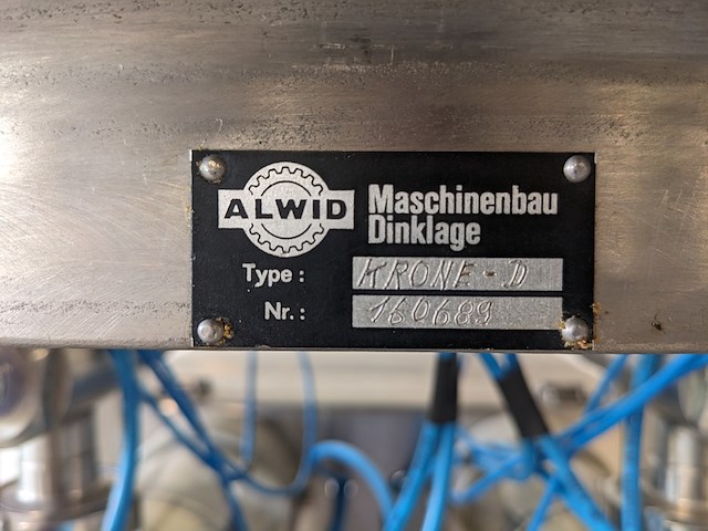 Flessen vulmachine, alwid, krone-d, 1989 - afbeelding 8 van  10