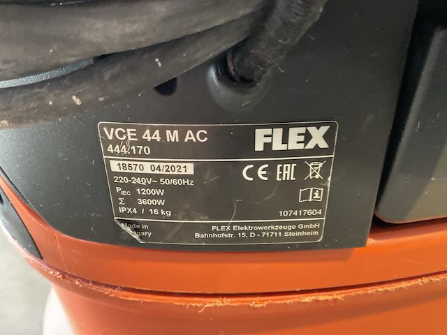 Flex vce 44 ac industriële stofzuiger - afbeelding 4 van  5