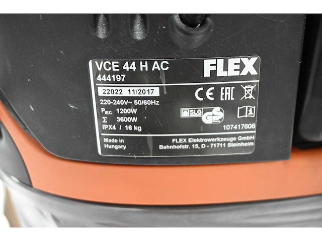 Flex vce 44 h ac industriële veiligheidsstofzuiger - afbeelding 7 van  8