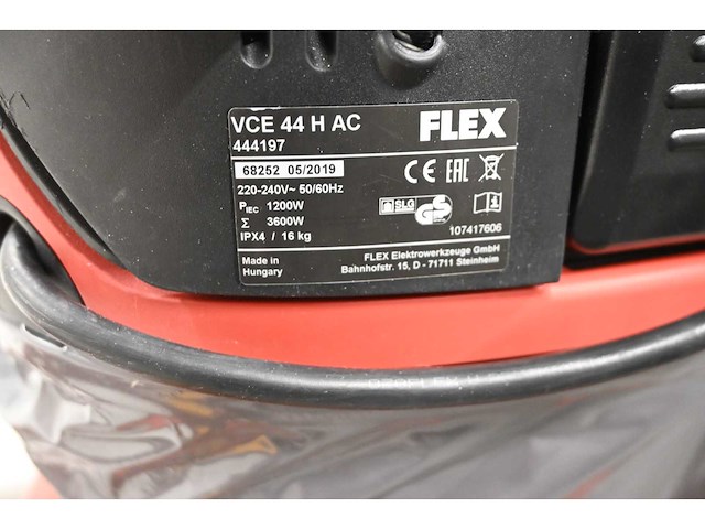 Flex vce 44 h ac industriële veiligheidsstofzuiger - afbeelding 5 van  7