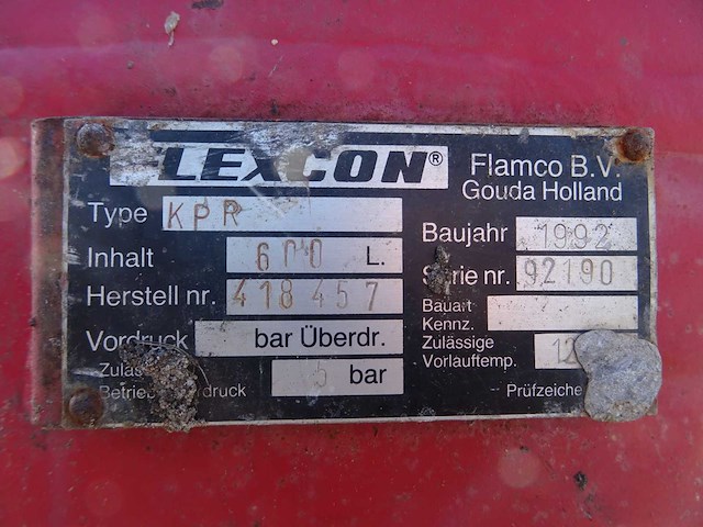 Flexcon - 1994 - kpr - tank 600l - afbeelding 1 van  1