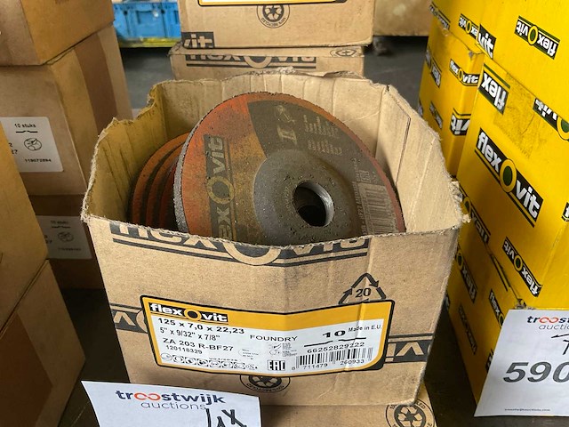 Flexovit 125 x 7,0 x 22, 23 foundry slijpschijf (47x) - afbeelding 1 van  3