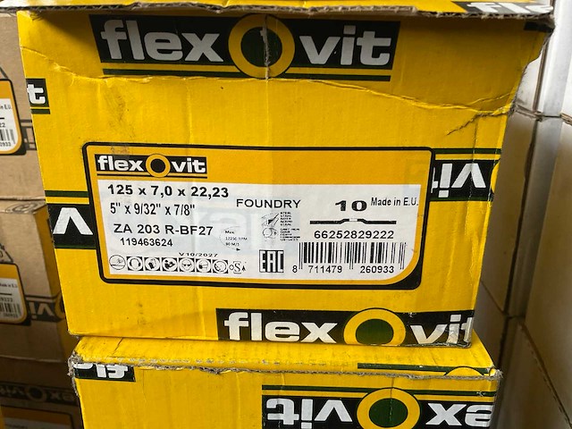 Flexovit 125 x 7,0 x 22, 23 foundry slijpschijf (7x) - afbeelding 2 van  3