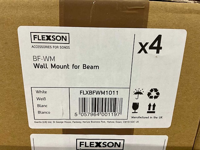 Flexson beam wht x1 sonos beam tv-beugel bevestiging (400x) - afbeelding 2 van  10