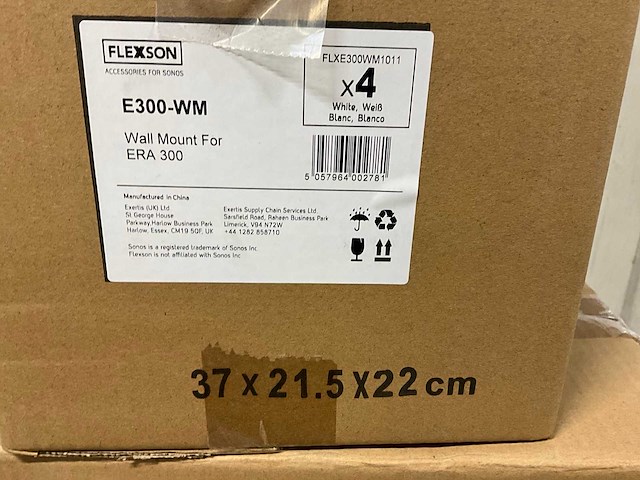 Flexson flxe300wm1011 sonos era 300 muurbeugel (110x) - afbeelding 4 van  9