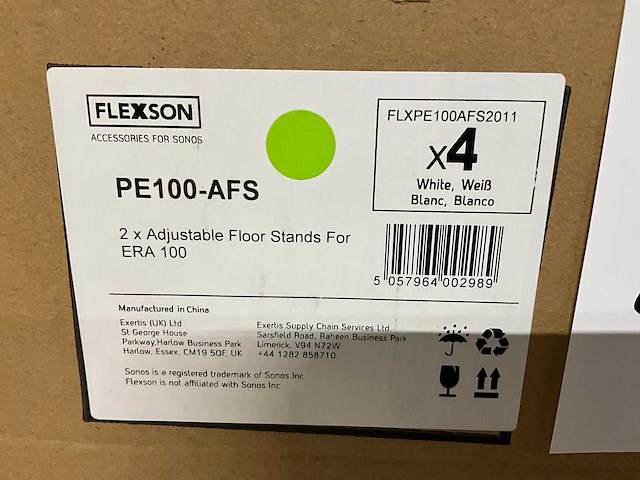 Flexson flxpe100afs2011 sonos era 100 vloerstandaard set (70x) - afbeelding 4 van  7