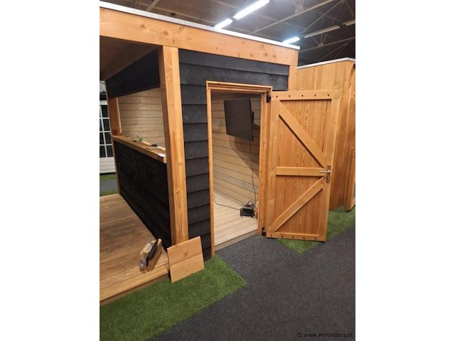 Flexwood (douglas) tuinhuis met overkapping - 510x327cm - afbeelding 6 van  14