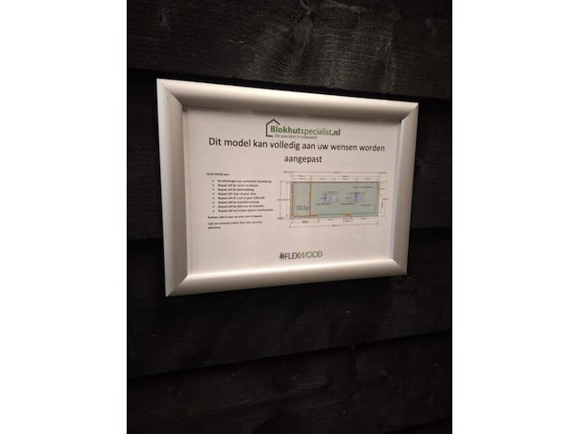 Flexwood (douglas) tuinhuis met overkapping - 510x327cm - afbeelding 3 van  29