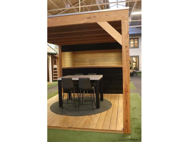 Flexwood (douglas) tuinhuis met overkapping - 510x327cm - afbeelding 8 van  29