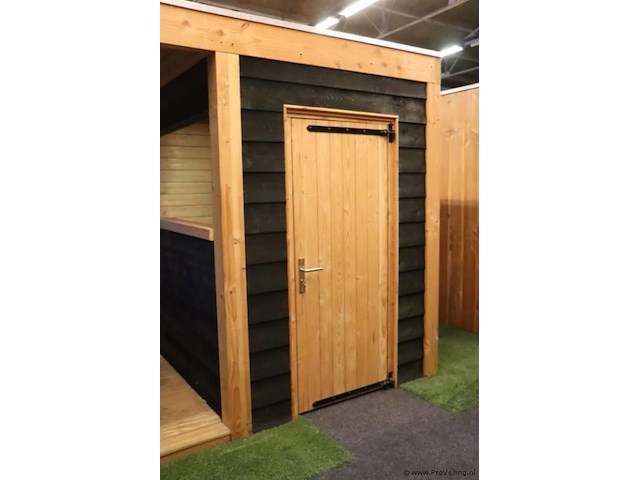 Flexwood (douglas) tuinhuis met overkapping - 510x327cm - afbeelding 9 van  29