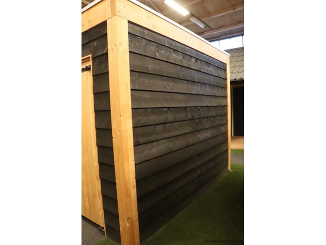 Flexwood (douglas) tuinhuis met overkapping - 510x327cm - afbeelding 10 van  29