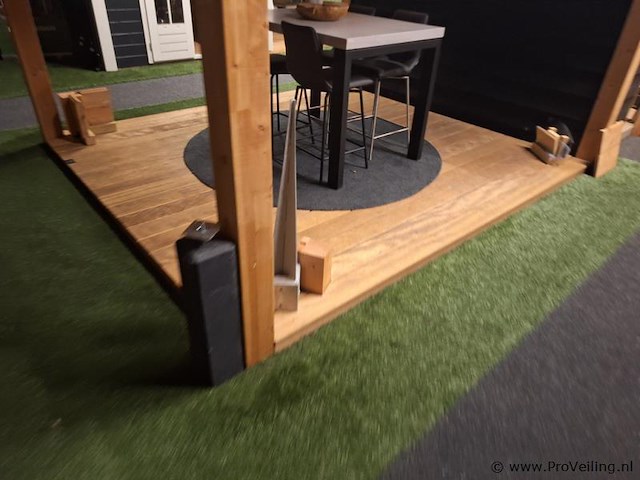 Flexwood (douglas) tuinhuis met overkapping - 510x327cm - afbeelding 24 van  29