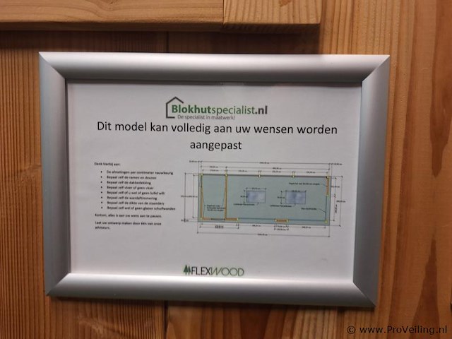 Flexwood (douglas) tuinkantoor - 320x300cm - afbeelding 15 van  16