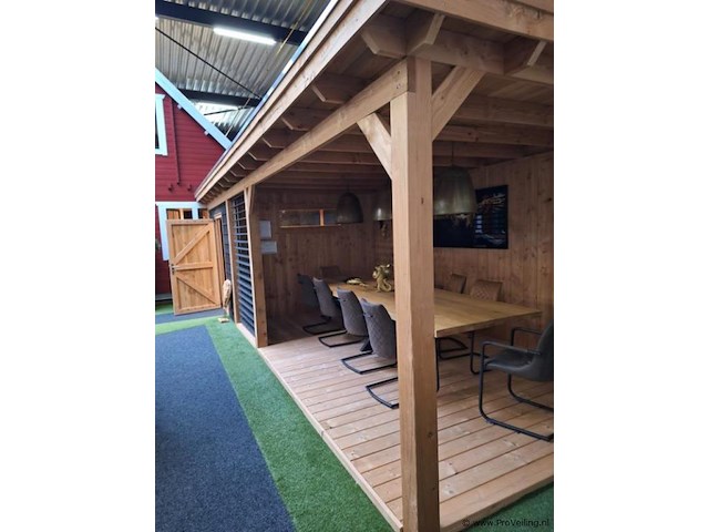 Flexwood type nijmegen overkapping met berging - 865x300cm - afbeelding 8 van  13
