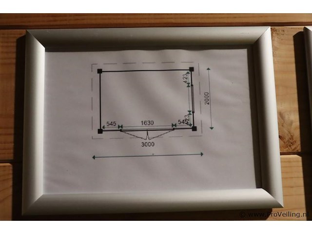 Flexwood (vuren) tuinhuis v.v. platdak - 300x200cm - afbeelding 4 van  15