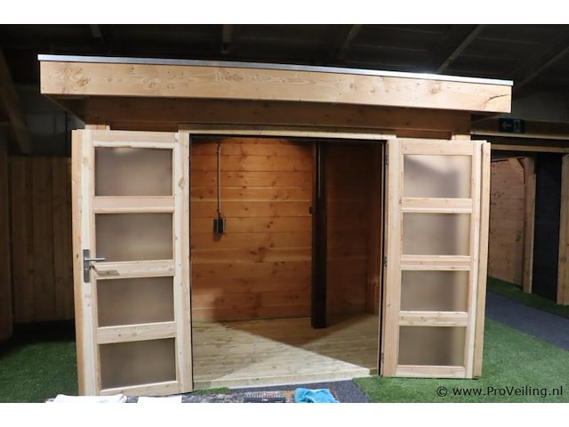 Flexwood (vuren) tuinhuis v.v. platdak - 300x200cm - afbeelding 10 van  15