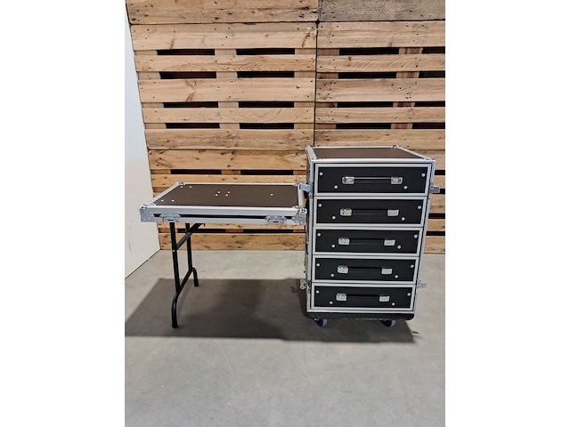 Flightcase met 5 lades en tafel, power dynamics, pd-fa6 - afbeelding 1 van  14